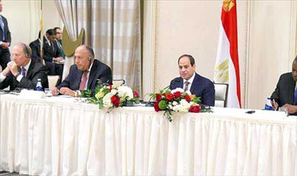 السيسي: حل الأزمة الليبية بالحفاظ على مفهوم الدولة الوطنية