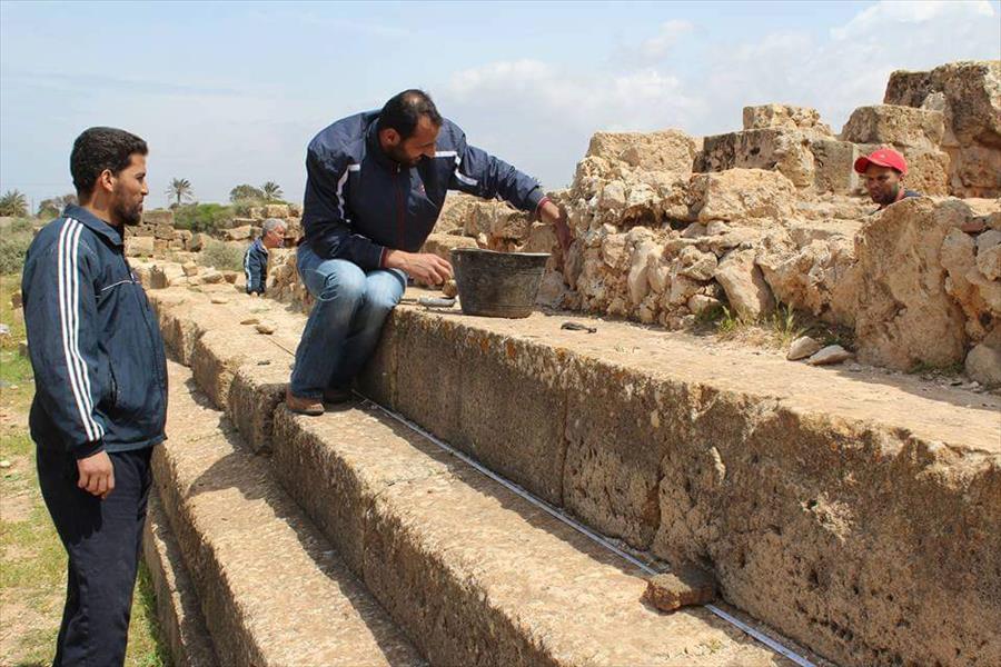 ترميم الحمامات البيزنطية بالمدينة الأثرية في توكرة
