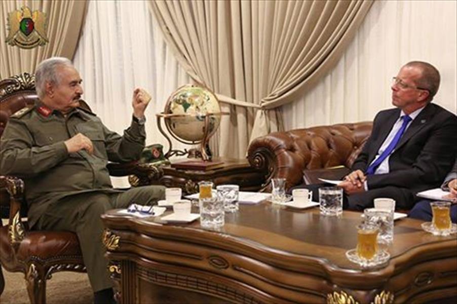 كوبلر: اجتماع جيد مع المشير خليفة حفتر حول عوائق تنفيذ الاتفاق السياسي