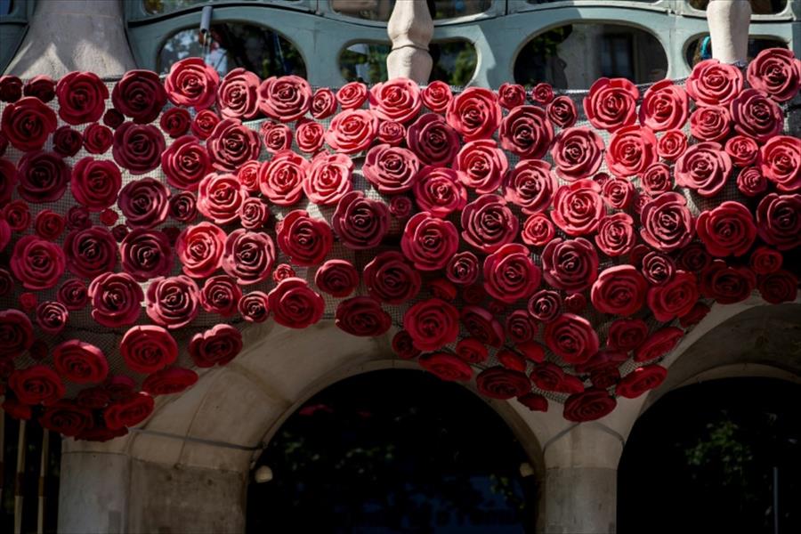عيد للكتاب والوردة في برشلونة