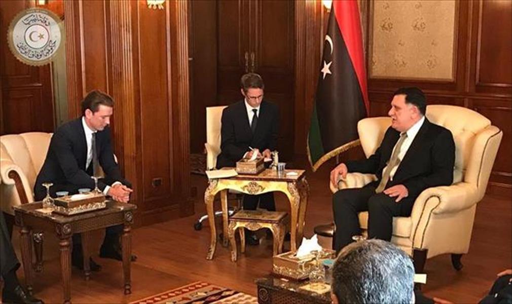 السراج يستقبل وزير خارجية النمسا في طرابلس
