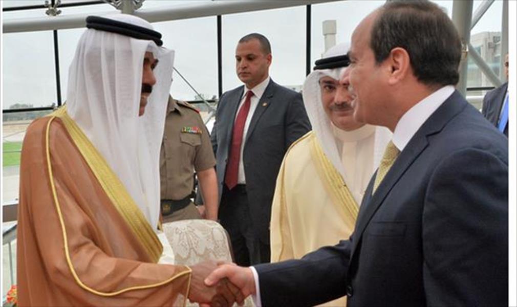 السيسي يبحث مع أمير الكويت العلاقات العربية والثنائية