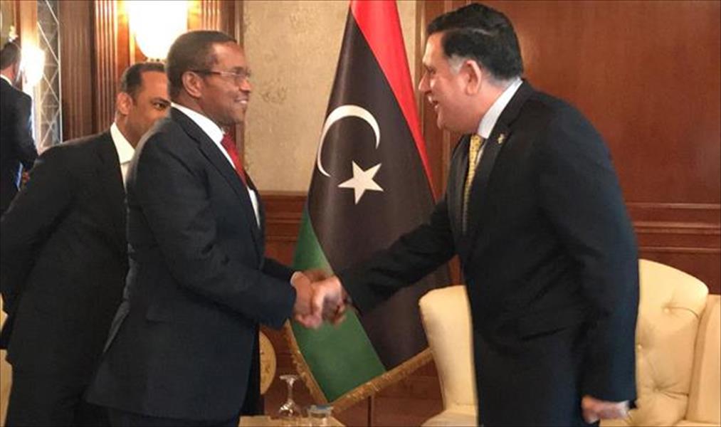 السراج يثمن دور الاتحاد الأفريقي في دعم المصالحة الوطنية الشاملة في ليبيا