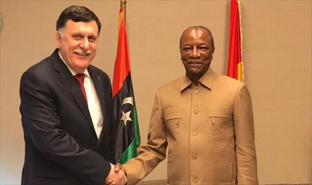 السراج يرحب بجهود الرئيس الغيني لدعم مسار الوفاق السياسي في ليبيا