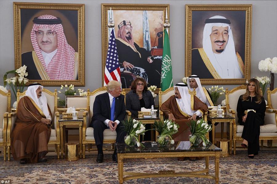 بالصور: السعودية تستقبل ترامب بـ«المدفعية والطائرات والأضواء»