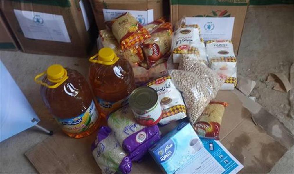 توزيع مساعدات غذائية على بعض الأسر في تاورغاء