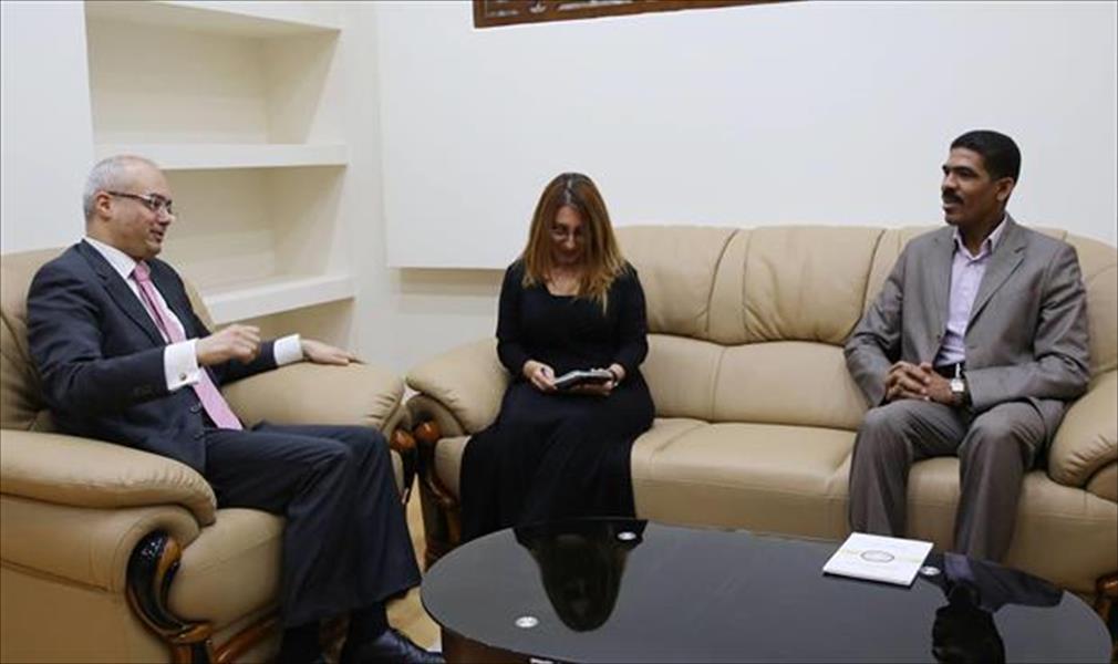أحمد حمزة يستعرض مع السفير التركي الأعمال الجارية بمحطتي الخمس وأوباري