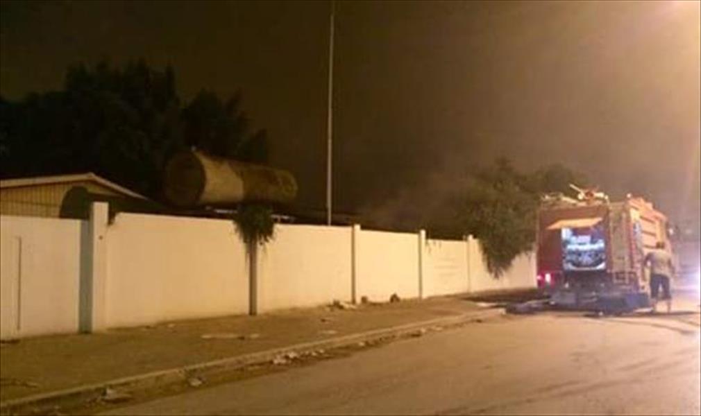 نشوب حريق في مقر دائرة الإنارة ببوهديمة في بنغازي