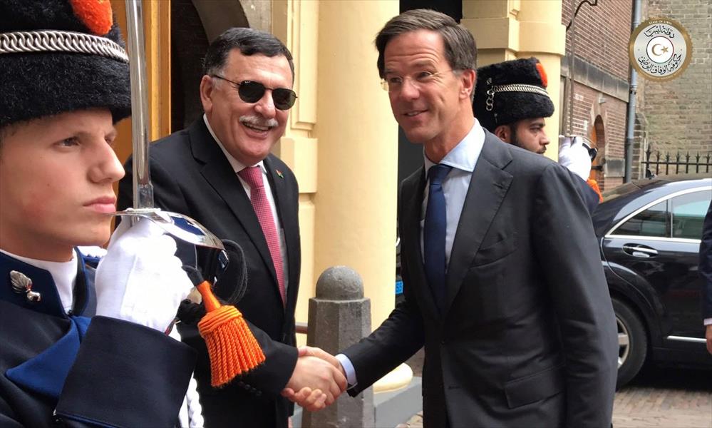 رئيس وزراء هولندا لــ السرّاج: سفارتنا ستعود قريبا للعمل من طرابلس