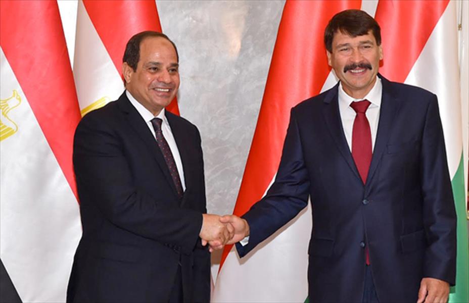 رئيس المجر يعرب للسيسي عن تقديره للرؤية المصرية في التعامل مع الإرهاب