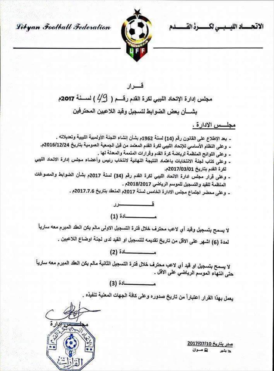 اتحاد الكرة الليبي يصدم عشاق أهلي طرابلس في أفريقيا بعد النجاح