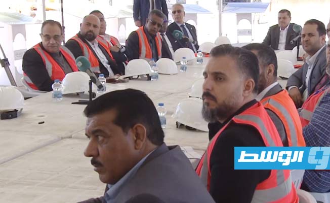 لقاء الدبيبة مع المهندسين وممثلي الشركات المصرية المنفذة لمشروع الطريق الدائري الثالث في طرابلس، الأحد 12 مارس 2023. (فيديو)