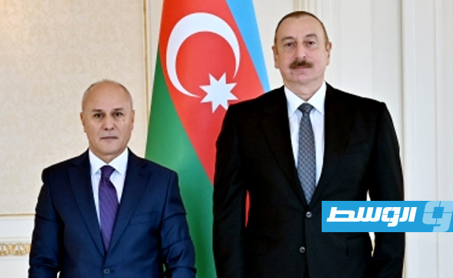 علي ناصر يقدم أوراق اعتماده سفيرا فوق العادة لليبيا لدى أذربيجان، 24 نوفمبر 2022. (وكالة الأنباء الأذرية)