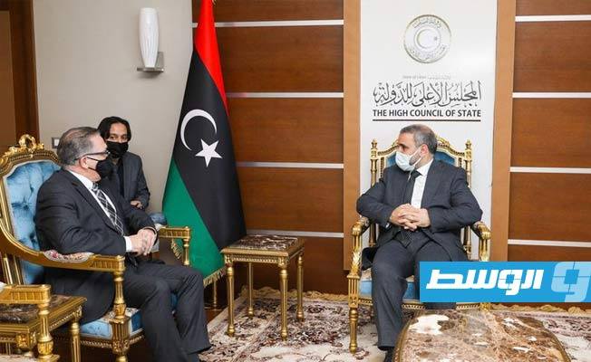 المشري يعد السفير المالطي بتقديم تسهيلات لعودة السفارة والقنصلية إلى طرابلس