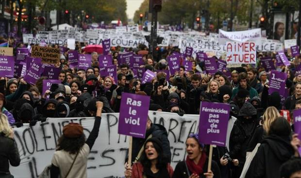 تظاهرات في فرنسا تندد بالعنف ضد النساء