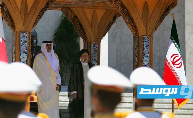 من استقبال أمير قطر في إيران، 12 مايو 2022. (الإنترنت)