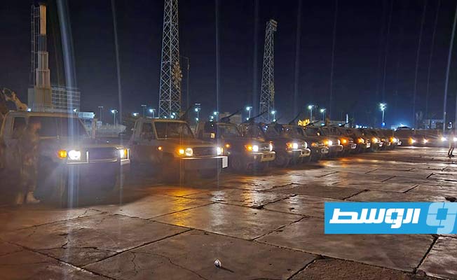 نشر الكتيبة 11 مشاة التابعة «للواء طارق بن زياد المعزز» داخل مدينة سبها، 22 أغسطس 2023. (المسماري)