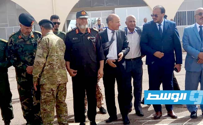 استقبال وفد الخطوط الليبية بمطار سبها، الثلاثاء 24 مايو 2022. (مطار سبها)