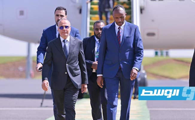 من وصول اللافي إلى إثيوبيا لحضور القمة الأفريقية، 16 فبراير 2023. (المجلس الرئاسي)