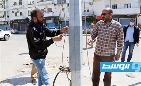 شركة الكهرباء تشن حملة لإزالة التوصيلات غير الشرعية والربط العشوائي في طرابلس