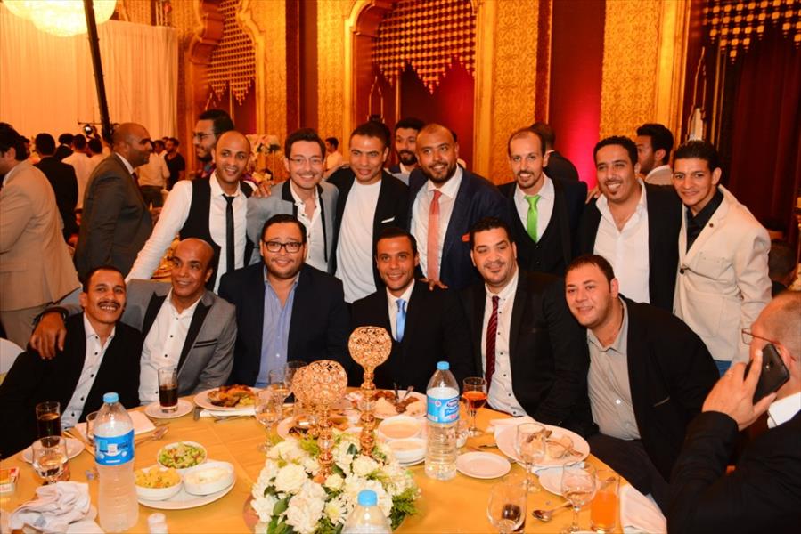 بالصور: السقا ونجوم الفن في حفل زفاف محمد أنور
