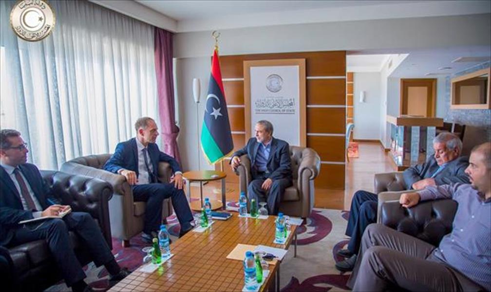 السويحلي يدعو ألمانيا للمساعدة في كف التدخلات الخارجية السلبية في ليبيا