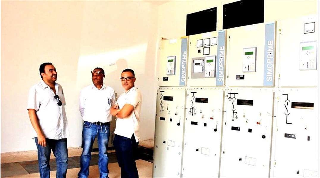 الإنتهاء من صيانة محطة الكهرباء بمنطقة بوعطني في بنغازي