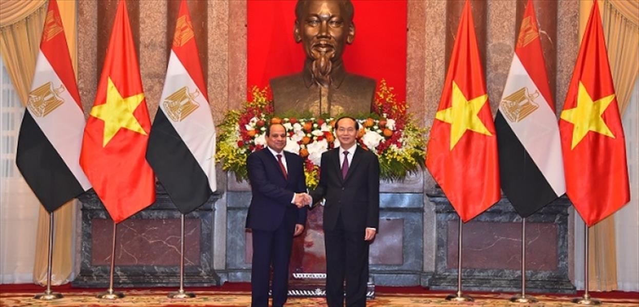 السيسي ورئيس فيتنام يبحثان تعزيز التعاون الثنائي ومكافحة الإرهاب