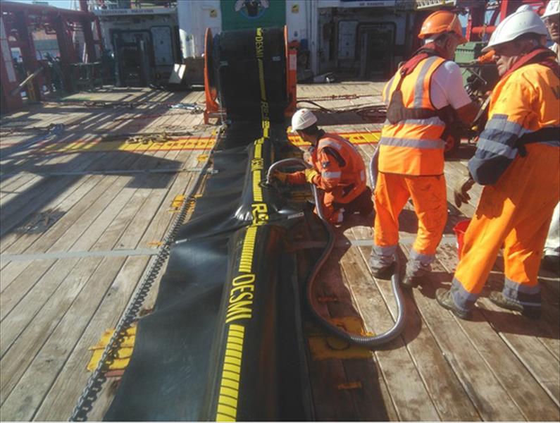 شركات وطنية تجري تدريبًا على الانسكاب النفطي في حقل الجرف البحري