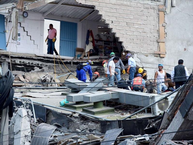 أودى بحياة 224 شخصًا.. بالفيديو: لحظة وقوع زلزال المكسيك