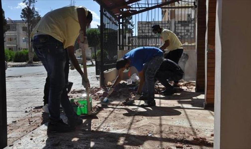 نشطاء يُطلقون حملة لتنظيف صبراتة من مخلفات الحرب