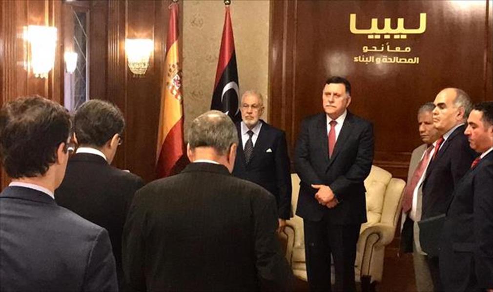 السراج يتسلم أوراق اعتماد سفير إسبانيا الجديد لدى ليبيا