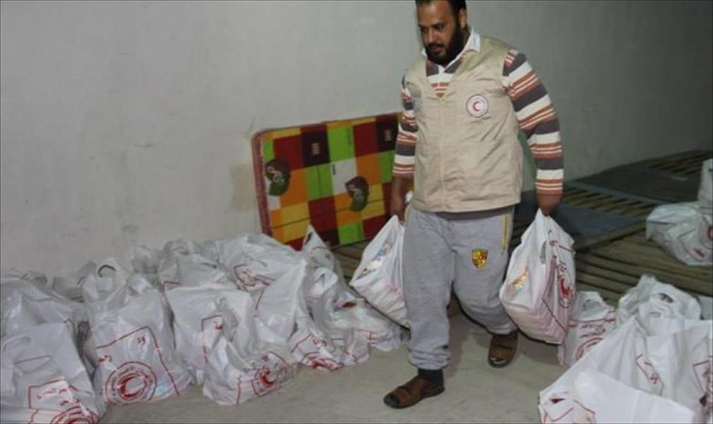 الصليب الأحمر الدولي يرسل مساعدات إنسانية لسكان الحي الثالث بسرت