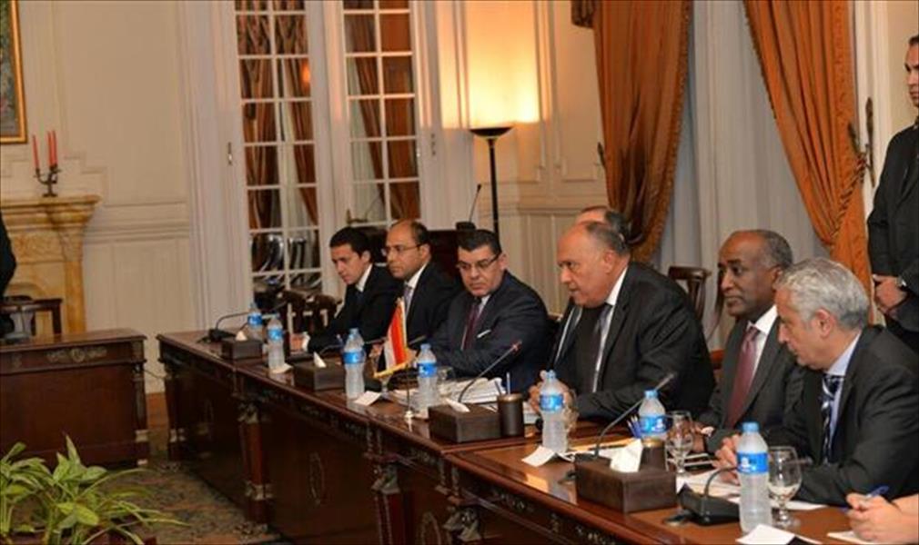 بدء الاجتماع الثلاثي لوزراء خارجية دول جوار ليبيا في القاهرة