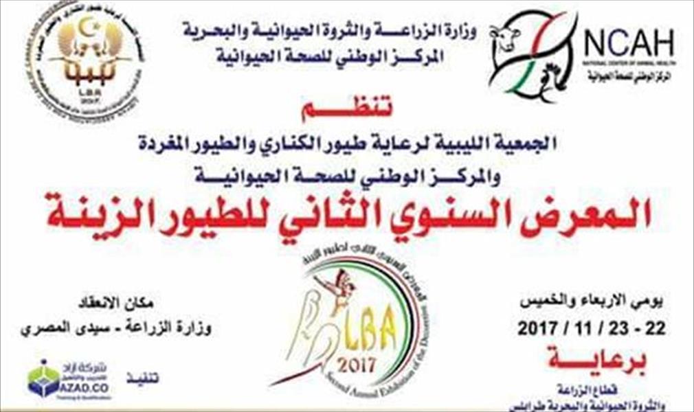 «الجمعية الليبية» تنظم معرضًا لطيور الزينة الأربعاء المقبل