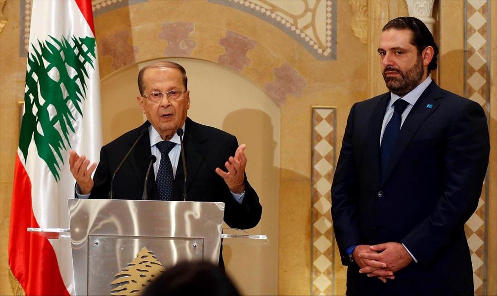 الرئيس اللبناني يجري محادثات حول مستقبل حكومة الحريري