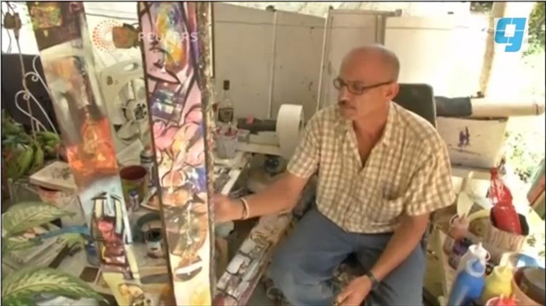 بالفيديو: فنان كوبي يرسم لوحة بطول كيلومتر