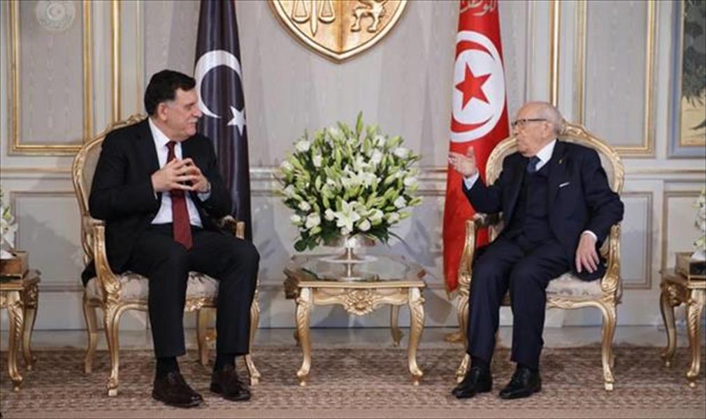 السراج يلتقي السبسي في تونس ويؤكد: الاتفاق هو الأرضية الوحيدة للاستقرار