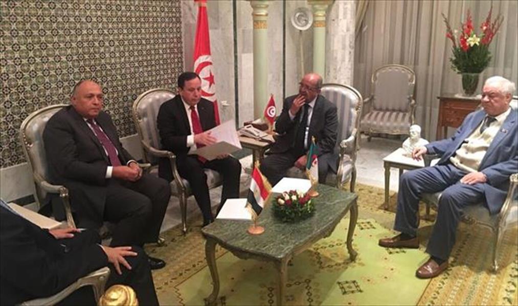 بدء اجتماع وزراء خارجية مصر وتونس والجزائر بشأن ليبيا