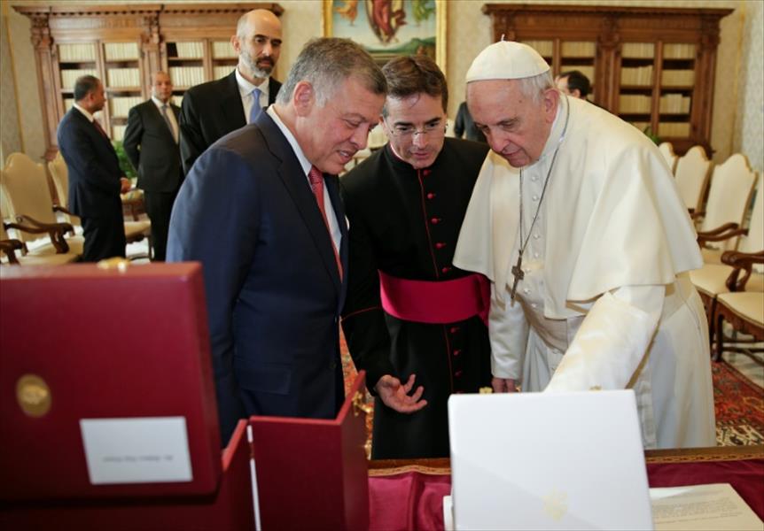 البابا يبحث ملف القدس مع العاهل الأردني