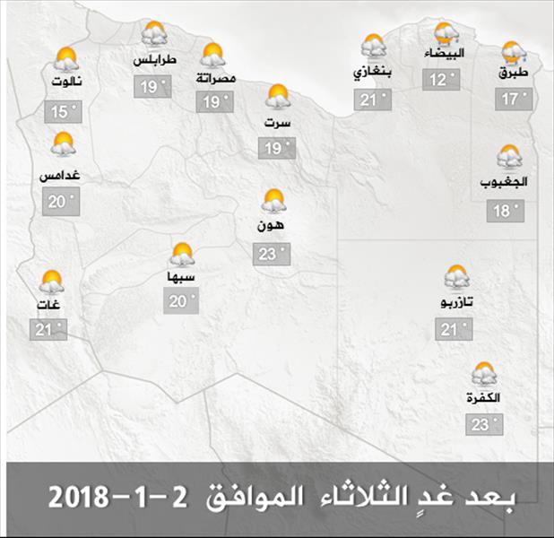 ننشر توقعات الطقس قبل ساعات من 2018