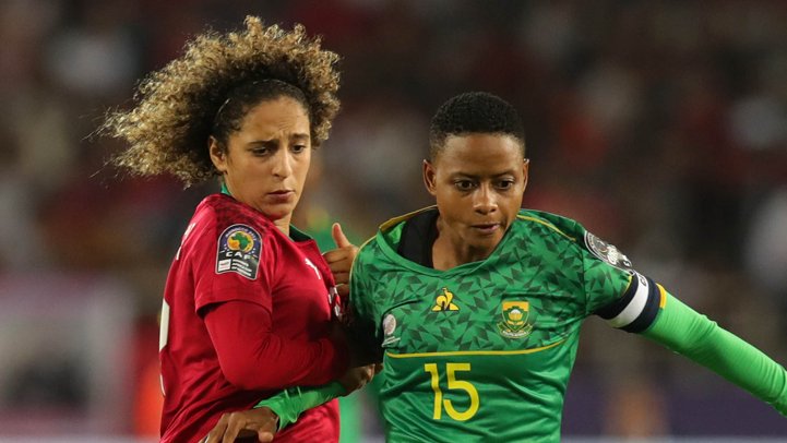 المنتخب الجنوب أفريقي للسيدات يفوز المنتخب المغربي (2-1) ويتوج بكأس أمم أفريقيا للسيدات. (الإنترنت)