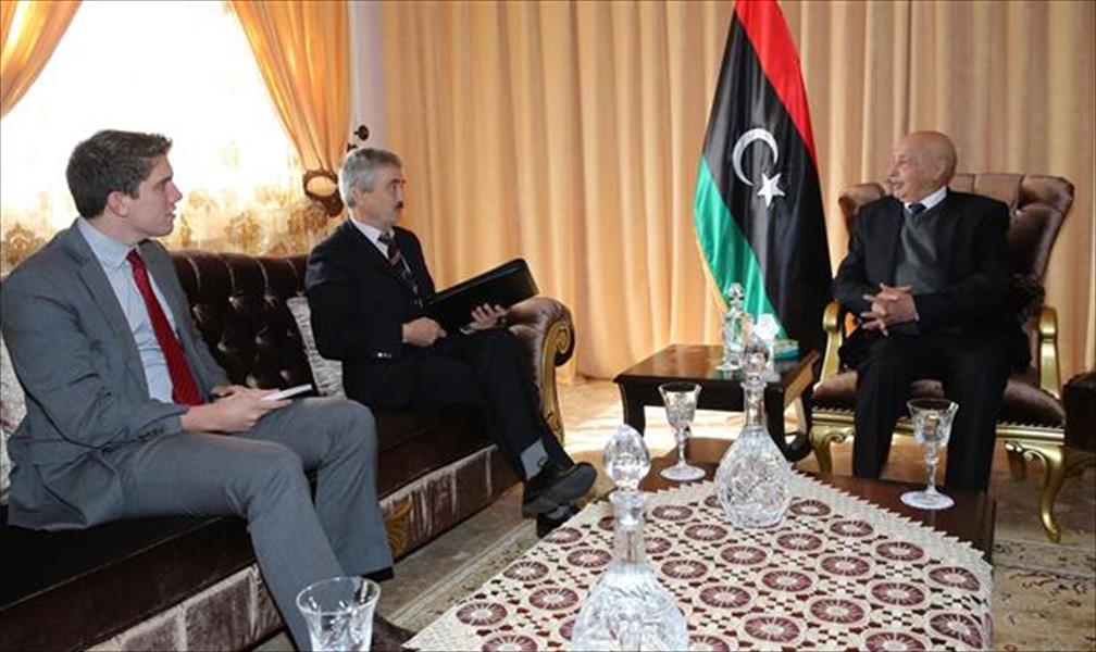 عقيلة صالح يجتمع مع السفير البريطاني