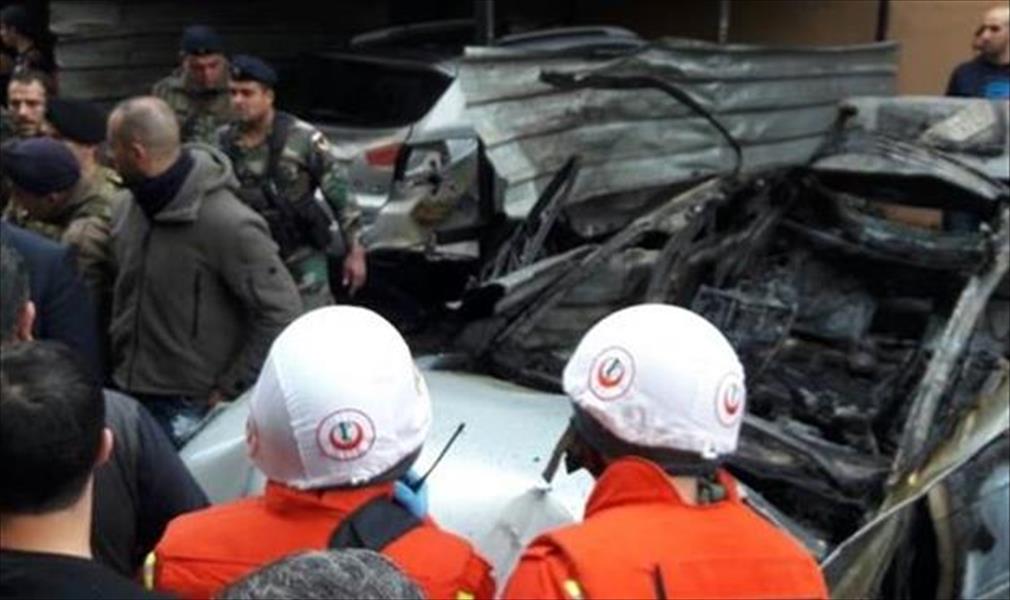 بالفيديو والصور: موقع تفجير سيارة قيادي «حماس» في جنوب لبنان