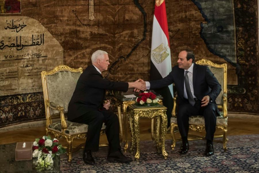 تفاصيل محادثات السيسي ونائب الرئيس الأميركي في القاهرة