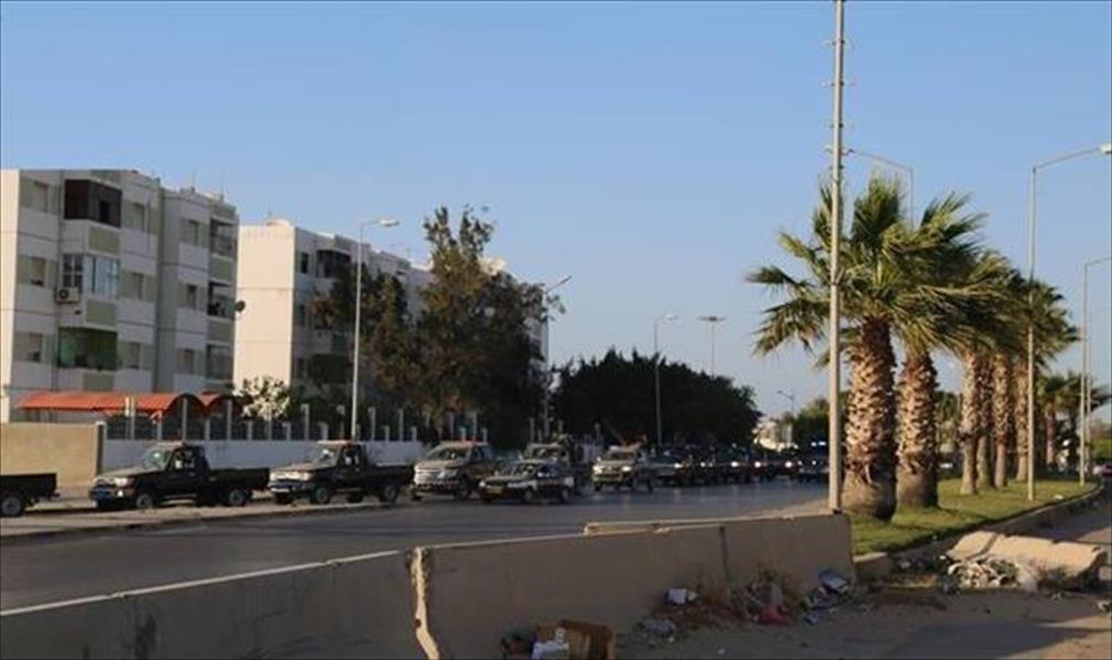 انتشار القوة الأمنية بحي الأكواخ في طرابلس