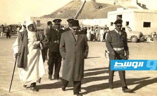 في استقبال رئيس وزراء ليبيا مصطفى بن حليم