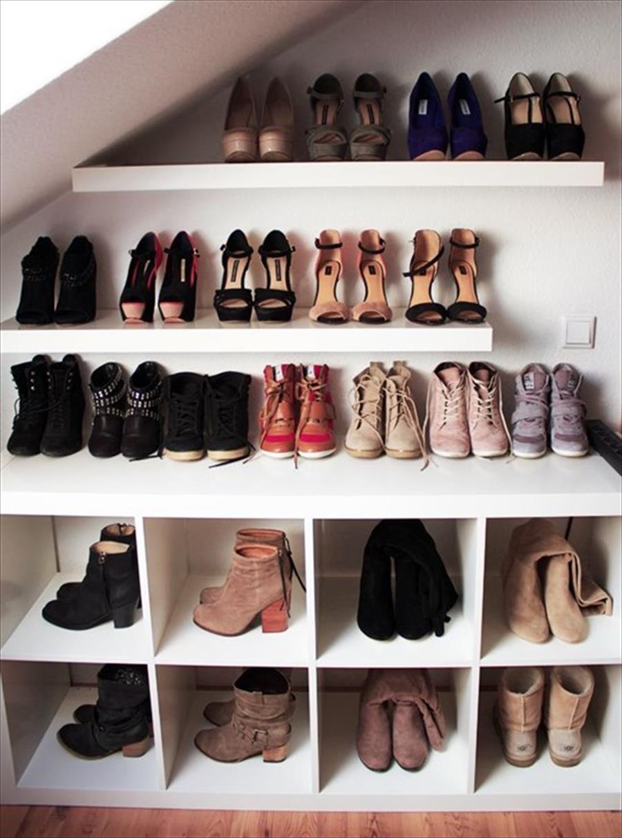 خزانات الأحذية بأشكال مختلفة