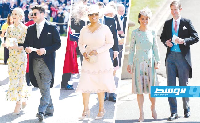 أزياء وتصميمات مختلفة في زفاف هاري وميغن، بريطانيا، 19 مايو 2018 (الإنترنت)