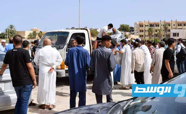 لحظة وصول الحجاج الليبيين إلى مدينة سرت، 9 يوليو 2023. (بوابة الوسط)